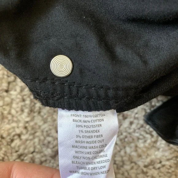 Jean Shorts Womens Size 10 Black High Rise NWT - Picture 6 of 11